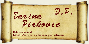 Darina Pirković vizit kartica